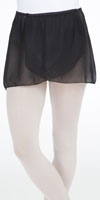 CAPEZIO Wickelrock CAD800C kindgerecht mit Knopfverschluss und Stretchbund