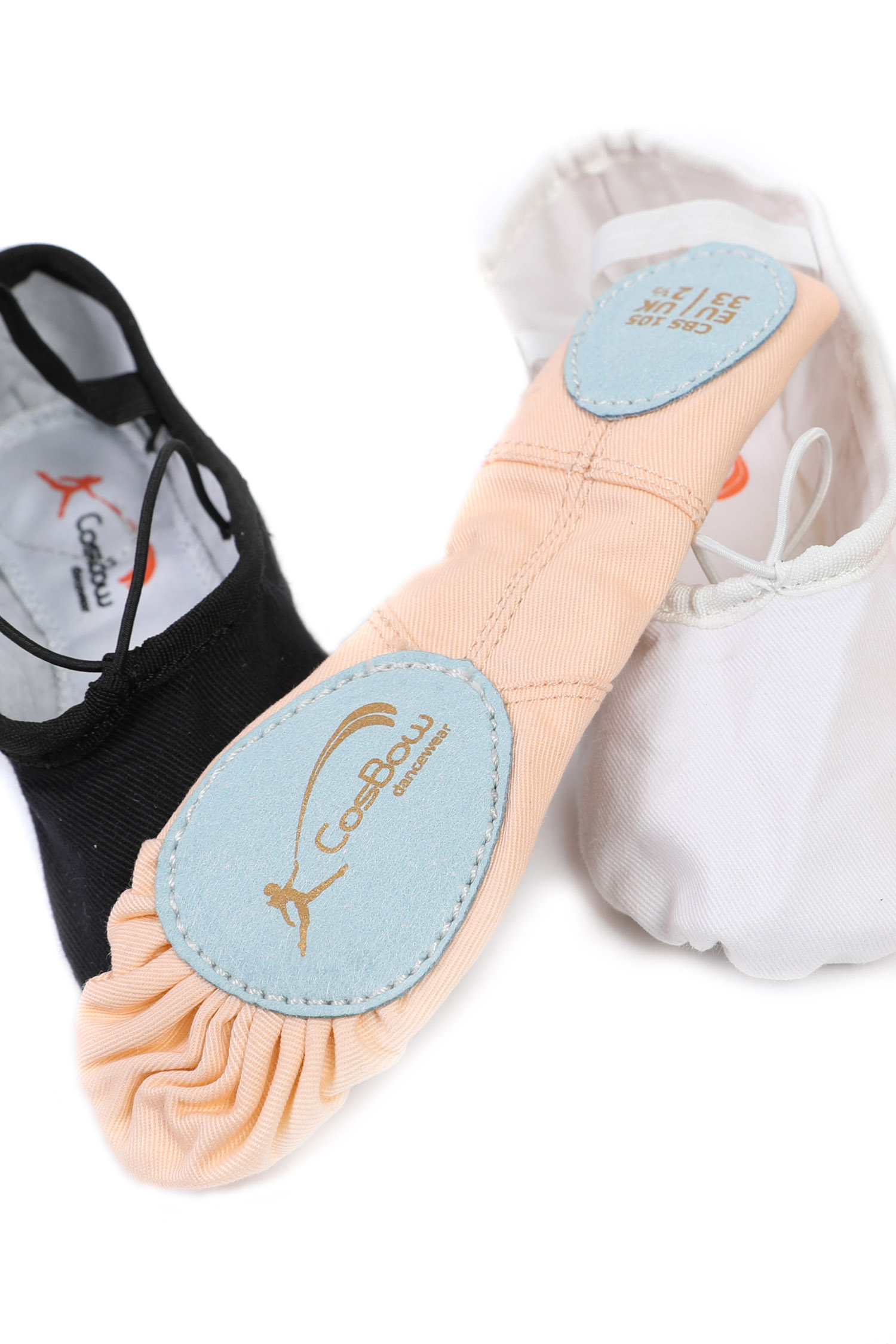 COSBOW Ballettschuhe Vegan CBS105 nur 13.90 € geteilte Sohle, schwarz-- Ballettschläppchen -