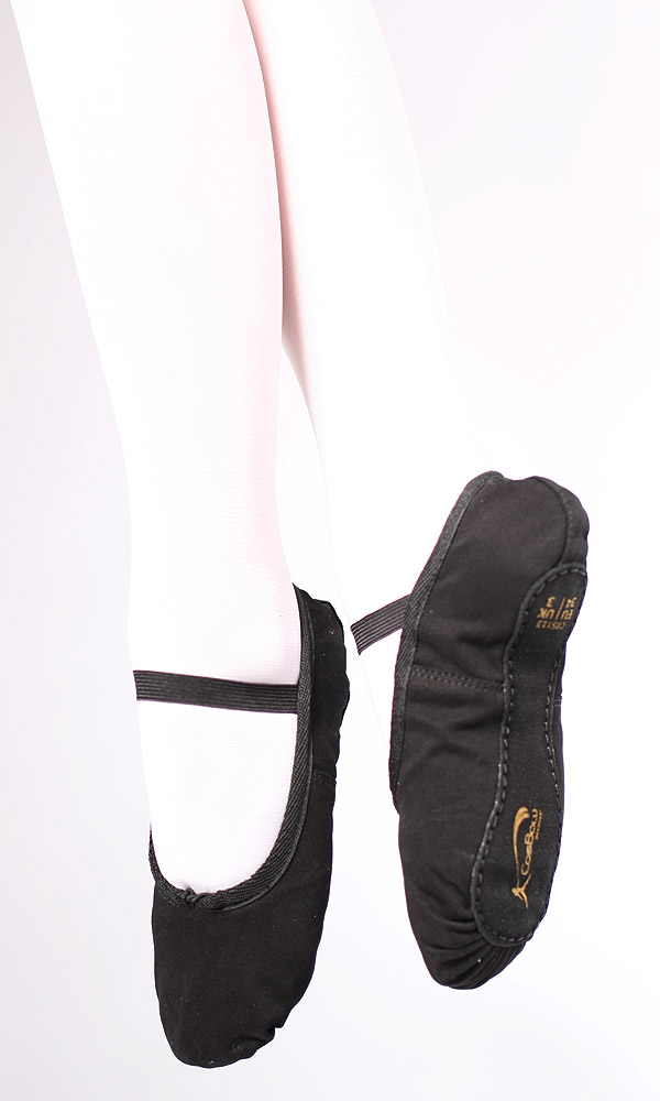 COSBOW Ballettschuhe Leinen CBS113 nur 11.90 € ganze Sohle, schwarz-- Ballettschläppchen -