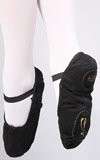 COSBOW Ballettschuhe Leinen CBS103 geteilte Sohle, schwarz