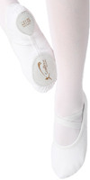 COSBOW Ballettschuhe Stretchleinen CBS104 geteilte Sohle, weiß 27-45