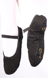 COSBOW Ballettschuhe Leinen CBS113 ganze Sohle, schwarz