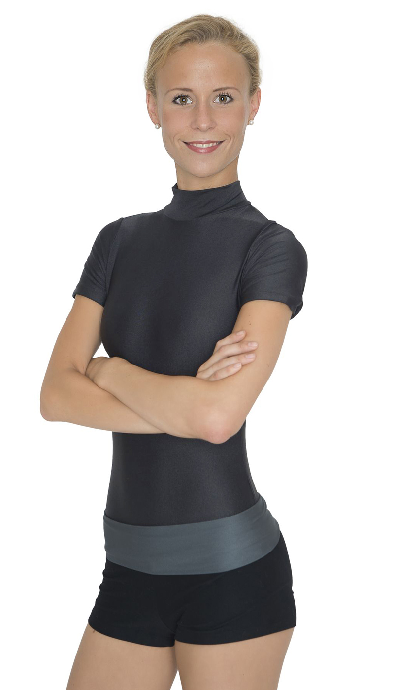 DANCERIES Ballettanzug ALLEGRA T57 nur 39.90 € kleine Ärmel, Stehkragen, Rückenöffnung-- Ballettanzug -