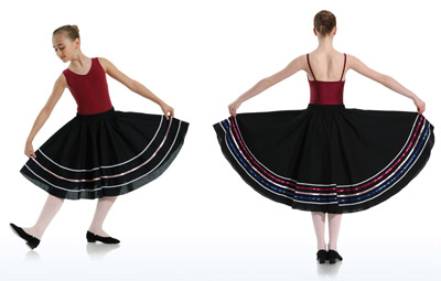 DANCERIES Charakterrock 50cm Z45-3 nur 35.90 € 3 Borten-- Rock -