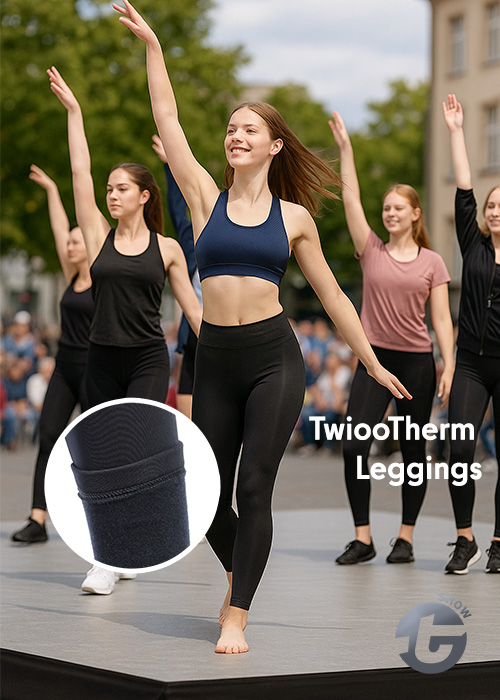TWIOO SPORTS TwiooTherm Leggings ShowA14W1 MID WAIST ohne Logo