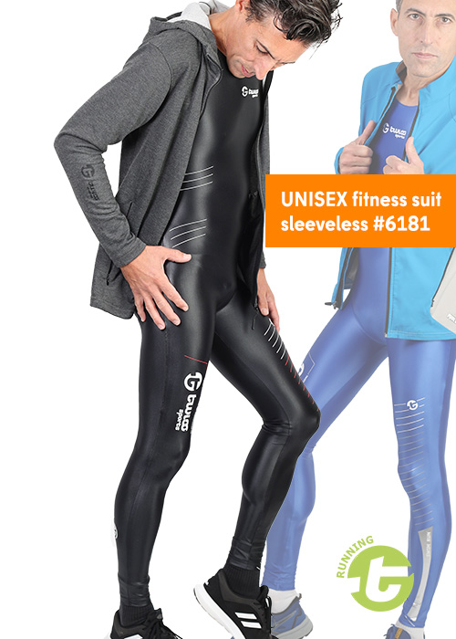 TWIOO RUNNING Fitness Suit – SALE WiStripeGRRU-6181 nur 58.90 € Shine black-- Ganzanzug -