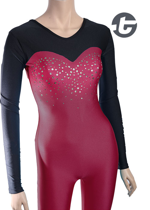 TWIOO VAULTING Voltigieranzug LadouxH-TR TWV0600TR Hologramm Pailletten Front